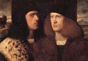 Giovanni Cariani Portrait de deux jeunes gentilhommes venitiens oil painting
